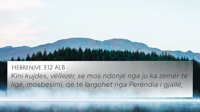 Hebrenjve 3:12 ALB 4K Wallpaper - Kini kujdes, vëllezër, se mos ndonjë nga ju ka - 4K Wallpaper Bible Verse