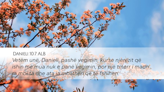 Danieli 10:7 ALB Bible Verse Image