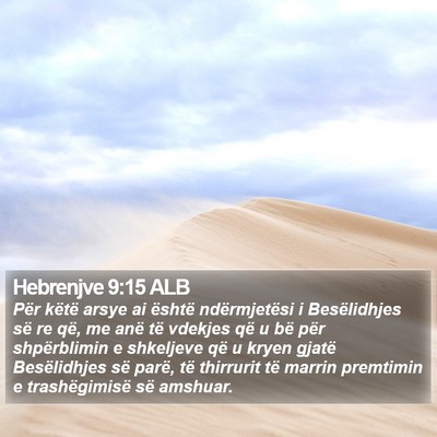 Hebrenjve 9:15 ALB Bible Verse Image