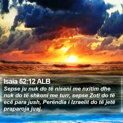 Isaia 52:12 ALB Bible Verse Image