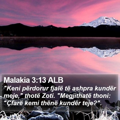 Malakia 3:13 ALB Bible Verse Image