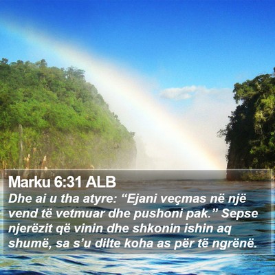 Marku 6:31 ALB Bible Verse Image