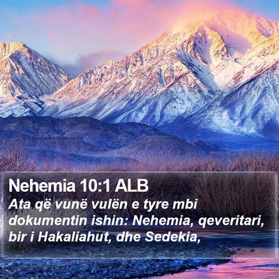 Nehemia 10:1 ALB Bible Verse Image