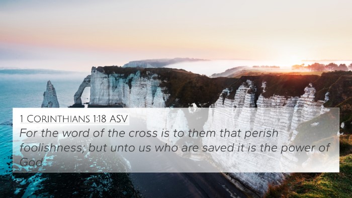 1 Corinthians 1:18 ASV Bible Verse Image