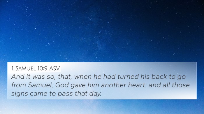 1 Samuel 10:9 ASV Bible Verse Image