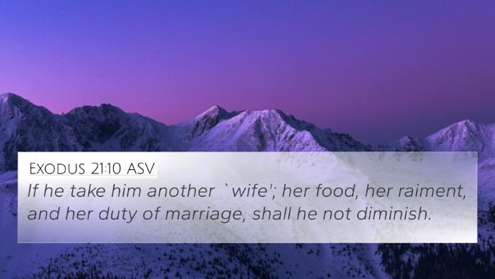 Exodus 21:10 ASV 4K Wallpaper - If he take him another `wife'; her food, her - 4K Wallpaper Bible Verse