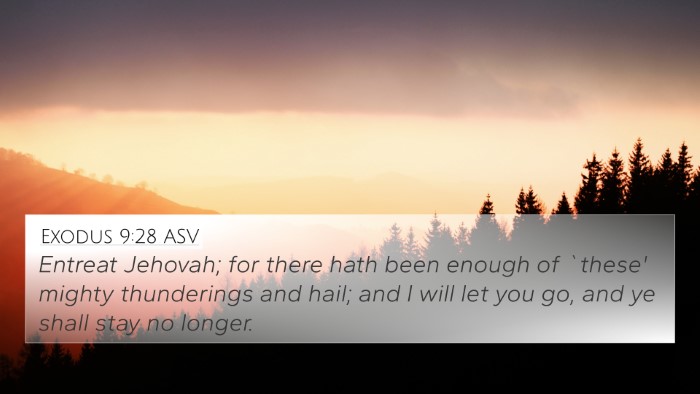 Exodus 9:28 ASV 4K Wallpaper - Entreat Jehovah; for there hath been enough of - 4K Wallpaper Bible Verse