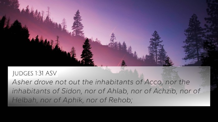 Judges 1:31 ASV 4K Wallpaper - Asher drove not out the inhabitants of Acco, nor - 4K Wallpaper Bible Verse