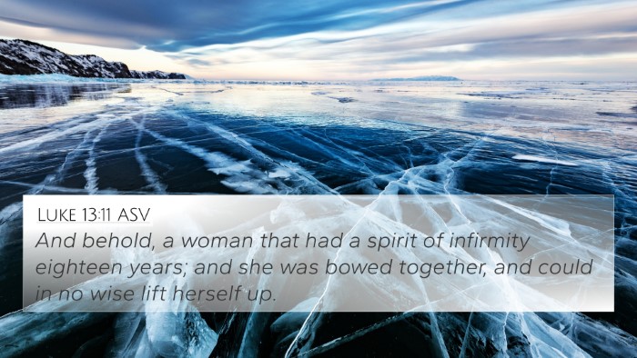 Luke 13:11 ASV 4K Wallpaper - And behold, a woman that had a spirit of - 4K Wallpaper Bible Verse