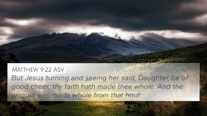 Matthew 9:22 ASV 4K Wallpaper - But Jesus turning and seeing her said, Daughter, - 4K Wallpaper Bible Verse