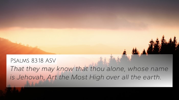 Psalms 83:18 ASV 4K Wallpaper - That they may know that thou alone, whose name is - 4K Wallpaper Bible Verse