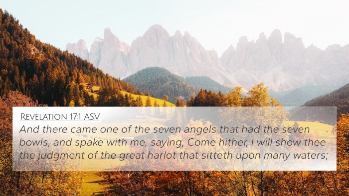 Revelation 17:1 ASV Bible Verse Image