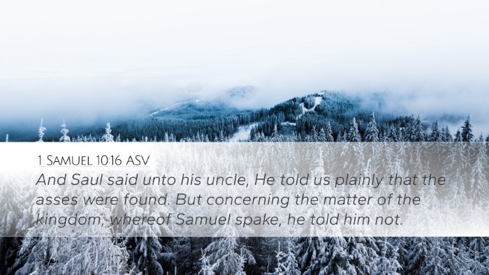 1 Samuel 10:16 ASV Bible Verse Image