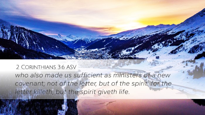 2 Corinthians 3:6 ASV Bible Verse Image