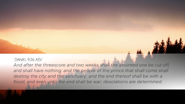 Daniel 9:26 ASV Desktop Wallpaper - And after the threescore and two weeks shall the - Desktop Bible Verse Wallpaper