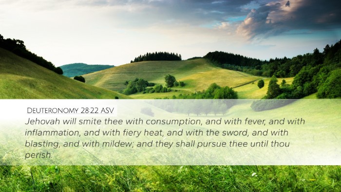 Deuteronomy 28:22 ASV Desktop Wallpaper - Jehovah will smite thee with consumption, and - Desktop Bible Verse Wallpaper