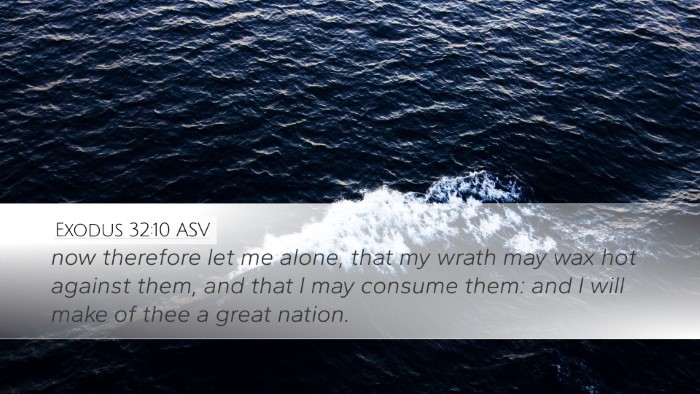 Exodus 32:10 ASV Desktop Wallpaper - now therefore let me alone, that my wrath may wax - Desktop Bible Verse Wallpaper