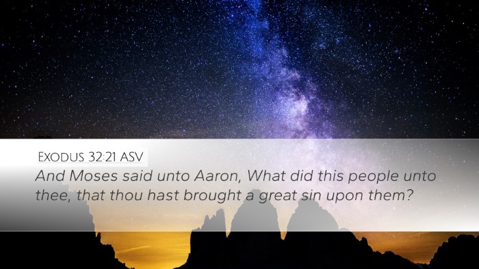 Exodus 32:21 ASV Desktop Wallpaper - And Moses said unto Aaron, What did this people - Desktop Bible Verse Wallpaper