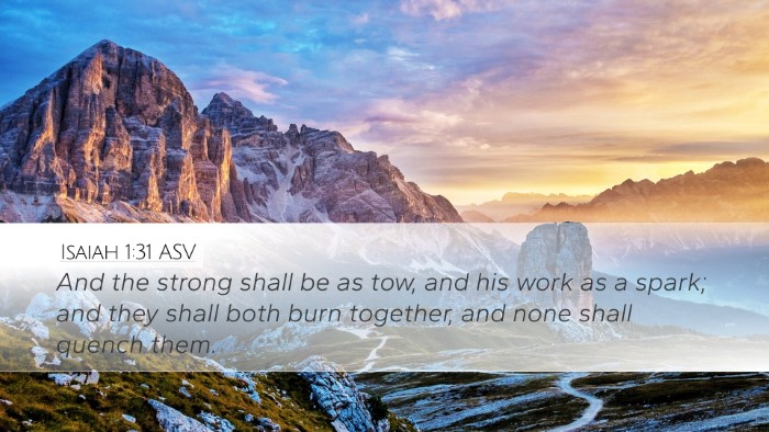 Isaiah 1:31 ASV Bible Verse Image