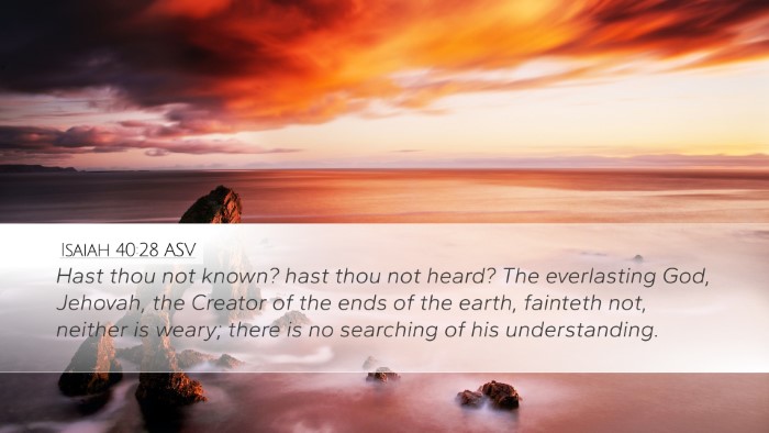 Isaiah 40:28 ASV Desktop Wallpaper - Hast thou not known? hast thou not heard? The - Desktop Bible Verse Wallpaper