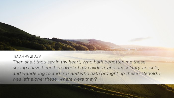 Isaiah 49:21 ASV Desktop Wallpaper - Then shalt thou say in thy heart, Who hath - Desktop Bible Verse Wallpaper