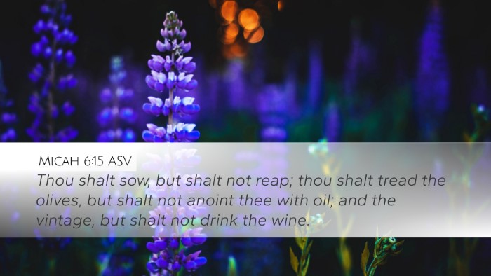 Micah 6:15 ASV Desktop Wallpaper - Thou shalt sow, but shalt not reap; thou shalt - Desktop Bible Verse Wallpaper