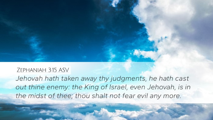 Zephaniah 3:15 ASV Desktop Wallpaper - Jehovah hath taken away thy judgments, he hath - Desktop Bible Verse Wallpaper