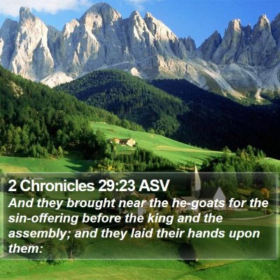 2 Chronicles 29:23 ASV Bible Verse Image