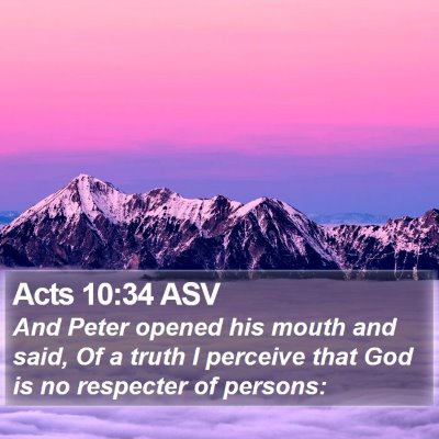 Acts 10:34 ASV Bible Verse Image