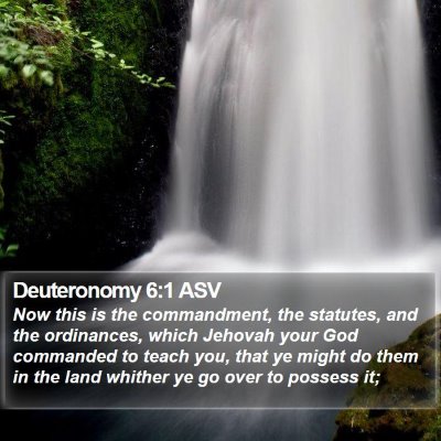 Deuteronomy 6:1 ASV Bible Verse Image