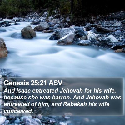 Genesis 25:21 ASV Bible Verse Image