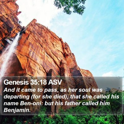 Genesis 35:18 ASV Bible Verse Image