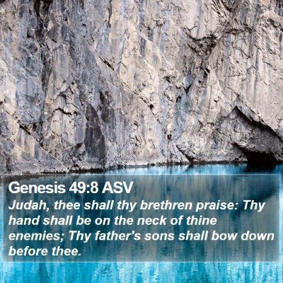 Genesis 49:8 ASV Bible Verse Image