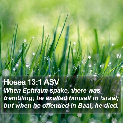 Hosea 13:1 ASV Bible Verse Image