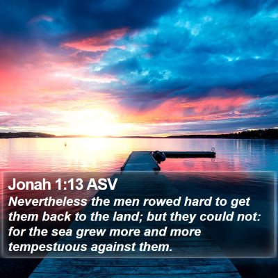 Jonah 1:13 ASV Bible Verse Image