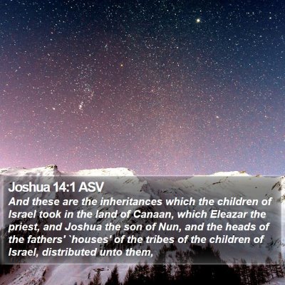 Joshua 14:1 ASV Bible Verse Image