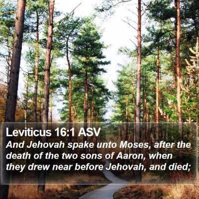 Leviticus 16:1 ASV Bible Verse Image