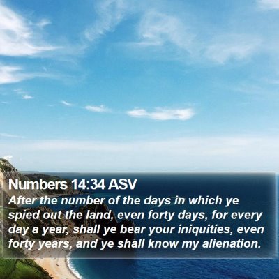 Numbers 14:34 ASV Bible Verse Image