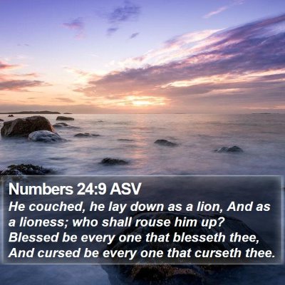 Numbers 24:9 ASV Bible Verse Image