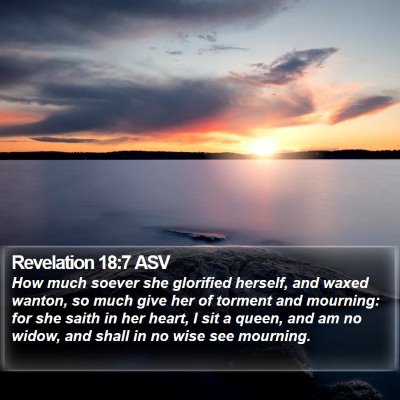 Revelation 18:7 ASV Bible Verse Image