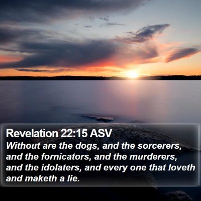 Revelation 22:15 ASV Bible Verse Image