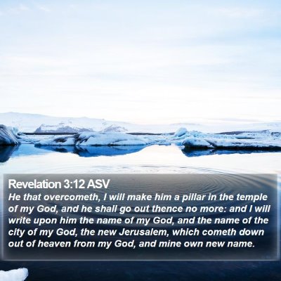 Revelation 3:12 ASV Bible Verse Image