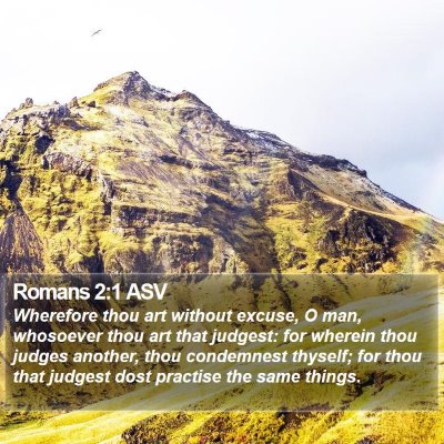 Romans 2:1 ASV Bible Verse Image