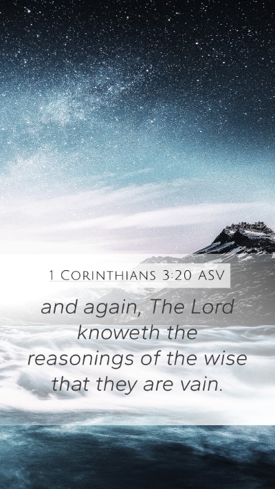 1 Corinthians 3:20 ASV Bible Verse Image