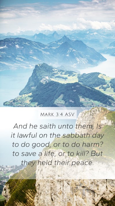 Mark 3:4 ASV Bible Verse Image