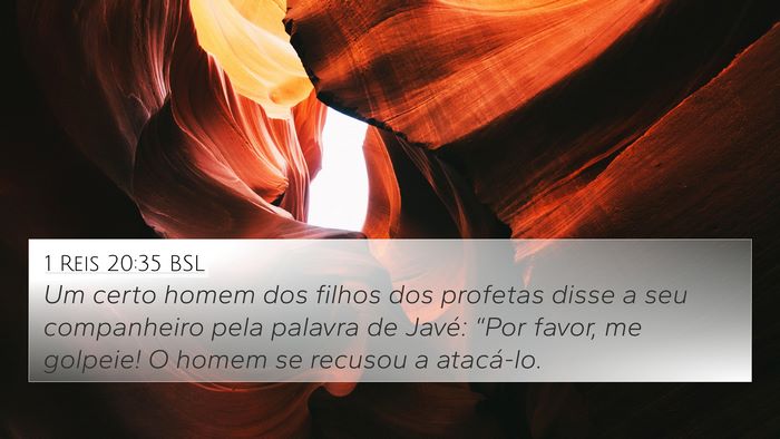 1 Reis 20:35 BSL 4K Wallpaper - Um certo homem dos filhos dos profetas disse a - 4K Wallpaper Bible Verse