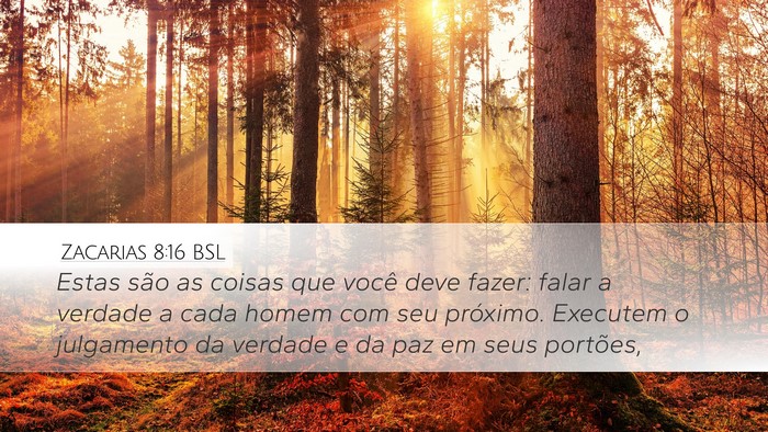 Zacarias 8:16 BSL Desktop Wallpaper - Estas são as coisas que você deve fazer: falar - Desktop Bible Verse Wallpaper