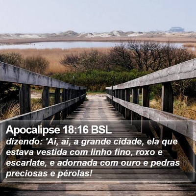 Apocalipse 18:16 BSL Bible Verse Image