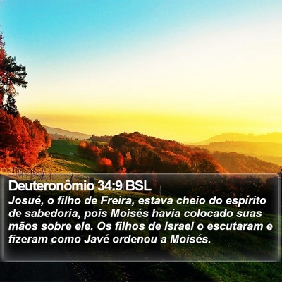 Deuteronômio 34:9 BSL Bible Verse Image