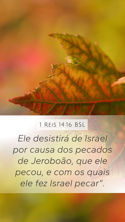 1 Reis 14:16 BSL Bible Verse Image